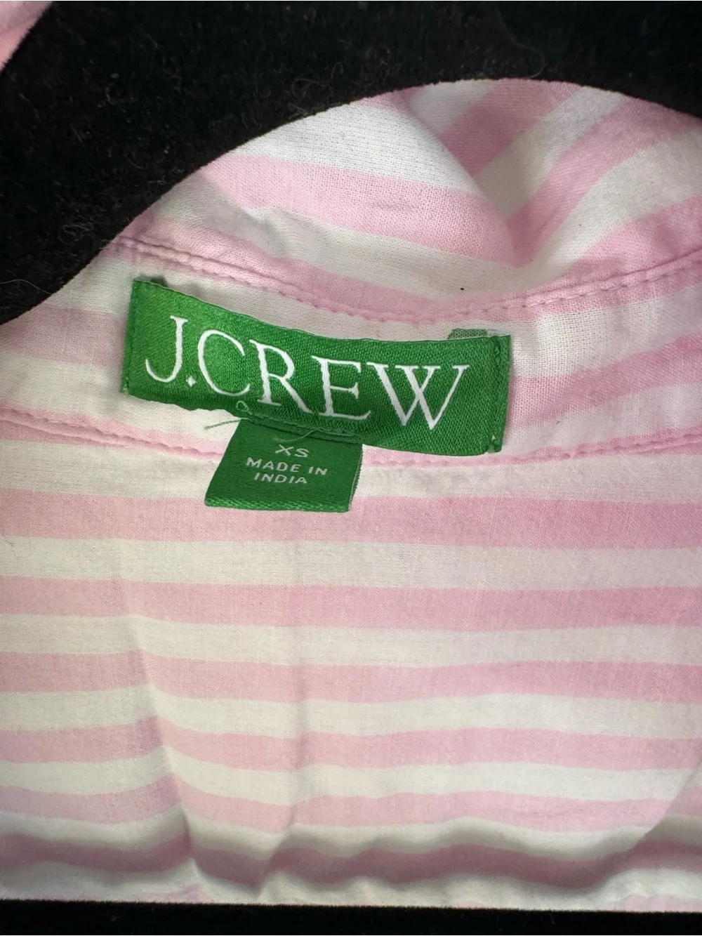 JCrew Striped Patchwork Color Block Button-Up Shirt in Pink, Green 100% cotton